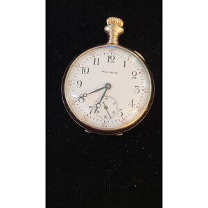 Antique 1912 Waltham 15 Jewel Pocket Watch 14k Gold Filled Case 29g EXCELLENT